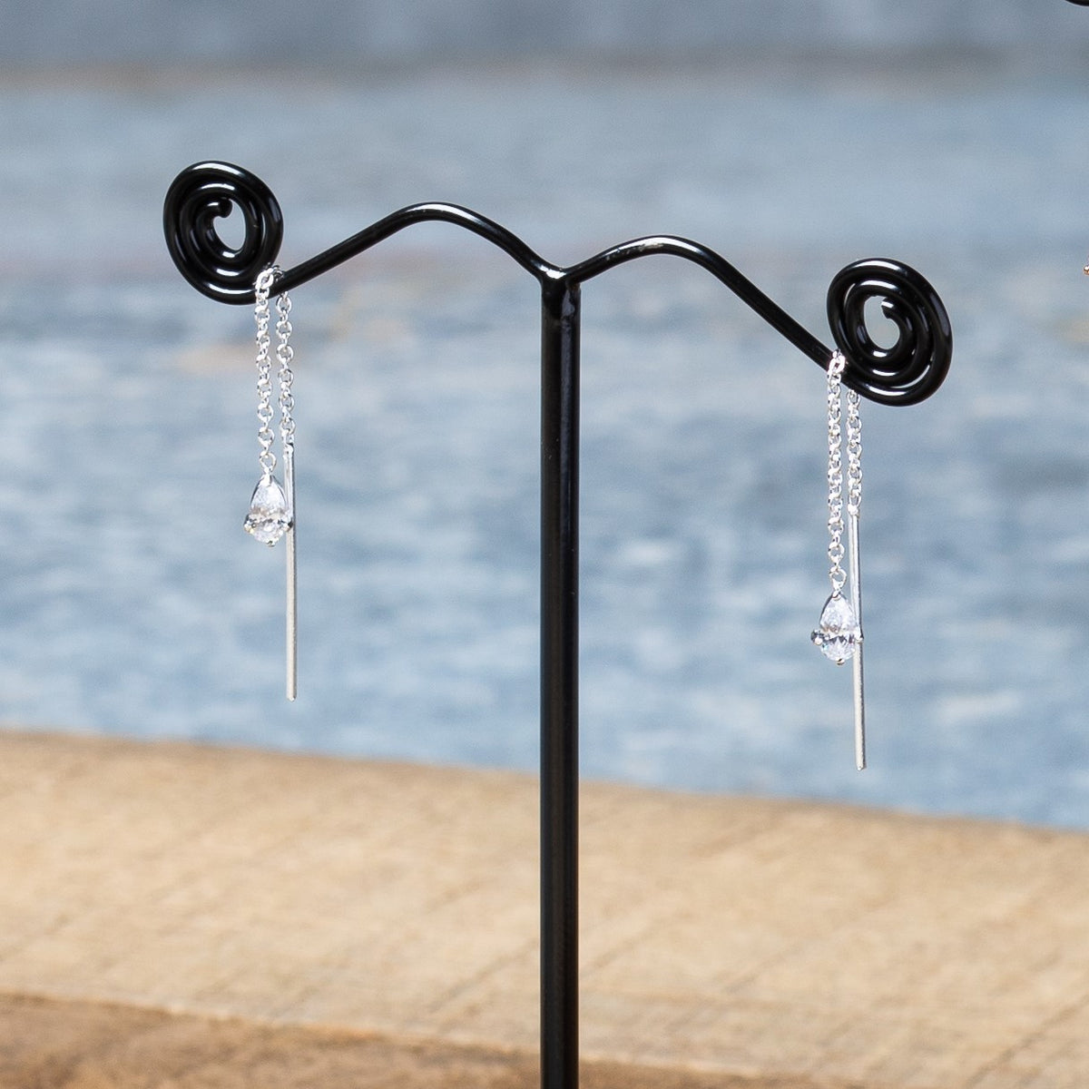 Sparkle Drop Delicate Threaders Spiral Jewelry & Artisery