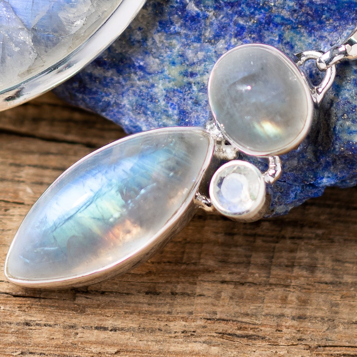 Moonstone Luminescence Necklace Spiral Jewelry & Artisery
