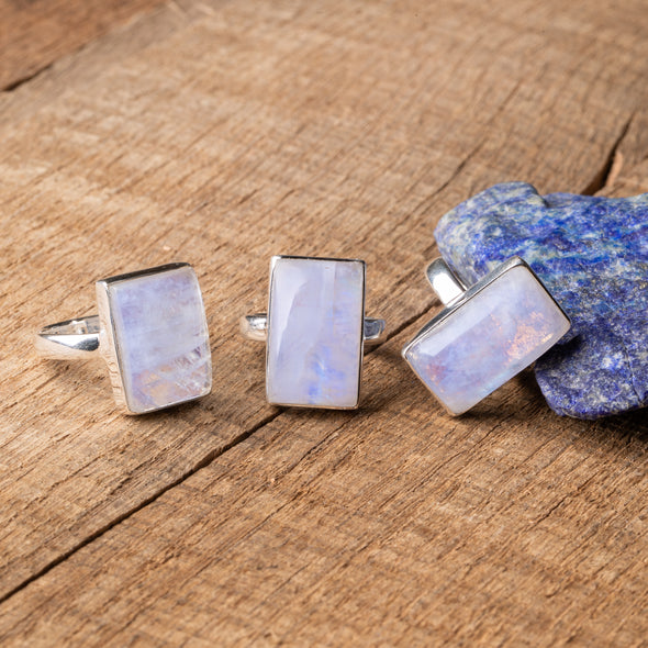 Moonstone Rectangle Ring
