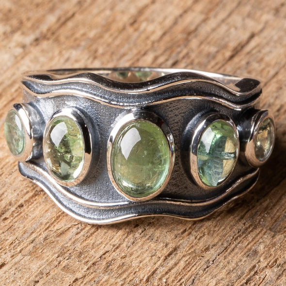 5-Stone Tourmaline Wave Ring