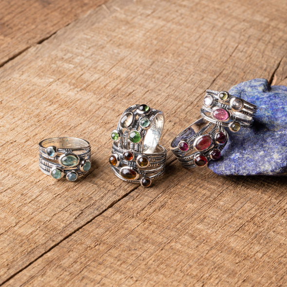 Textured Tourmaline Ring