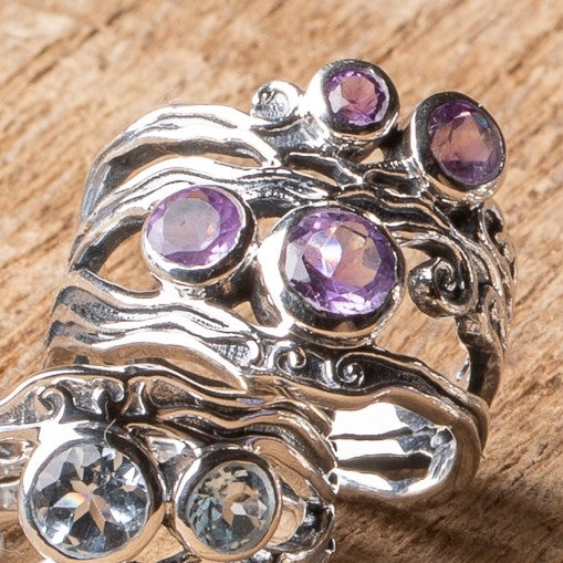 Swirly 4-Stone Ring