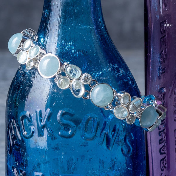 Tropical Aquamarine + Topaz Bracelets