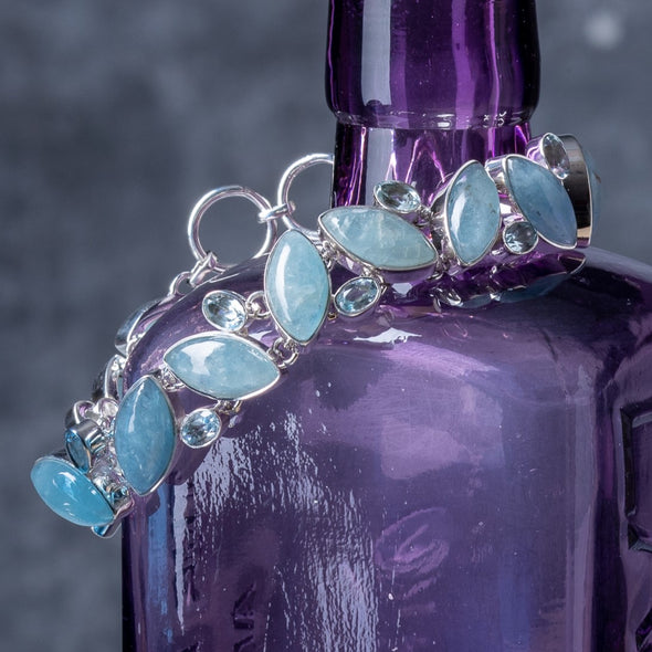 Tropical Aquamarine + Topaz Bracelets