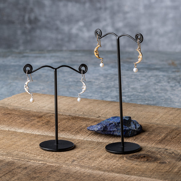 Man In The Moon Drop Earrings