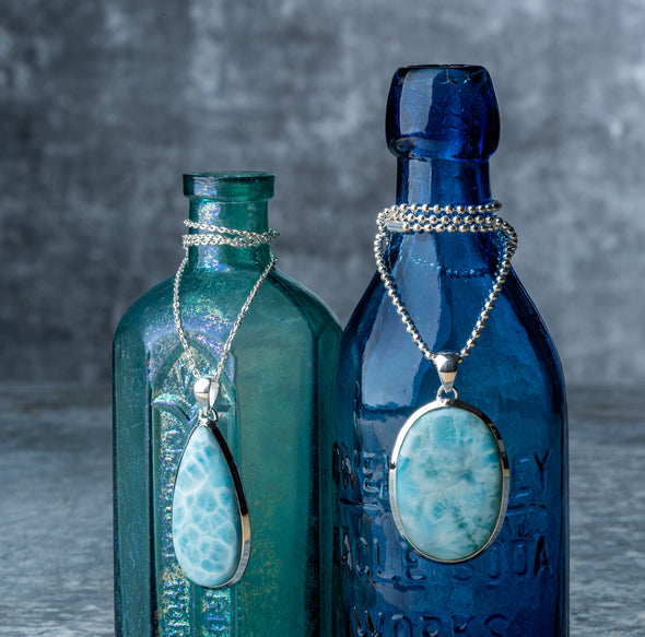 Tropical Blue Larimar Necklace