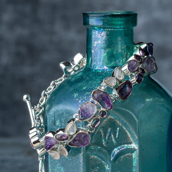 Purple Moon Raw Stone Bracelet
