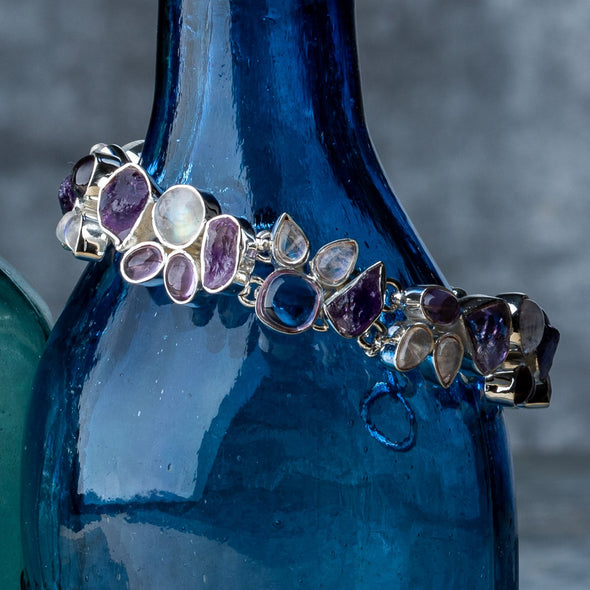 Purple Moon Raw Stone Bracelet