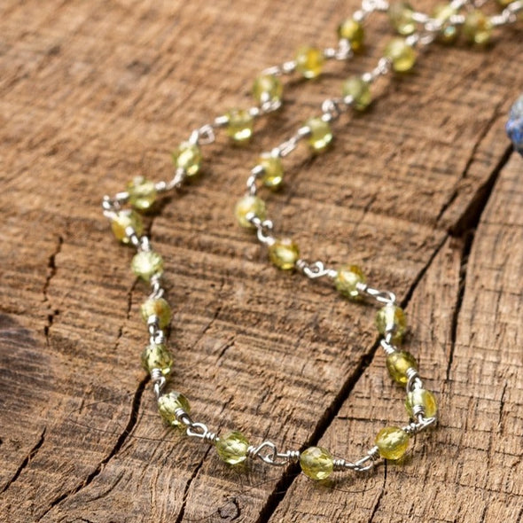 Stone Silver Twist Bracelet
