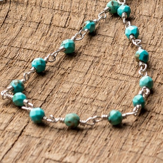Stone Silver Twist Bracelet