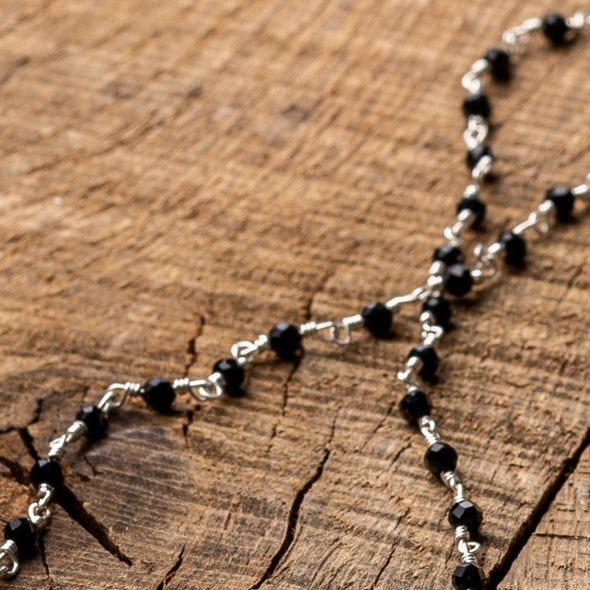 Stone Silver Twist Necklace