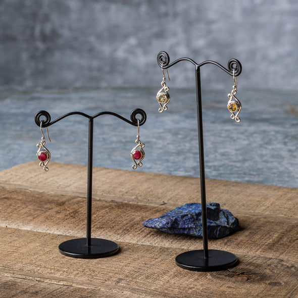 Swirly Stone Earrings