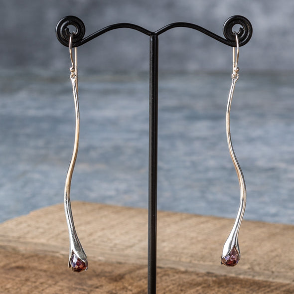 Undulating Stone Drop Earrings