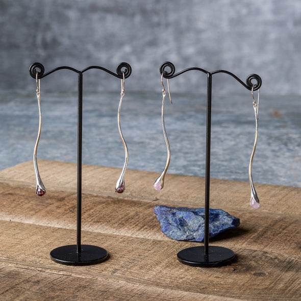 Undulating Stone Drop Earrings