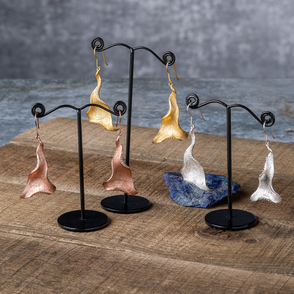 Jewel Encrusted Leaf Statement Earrings