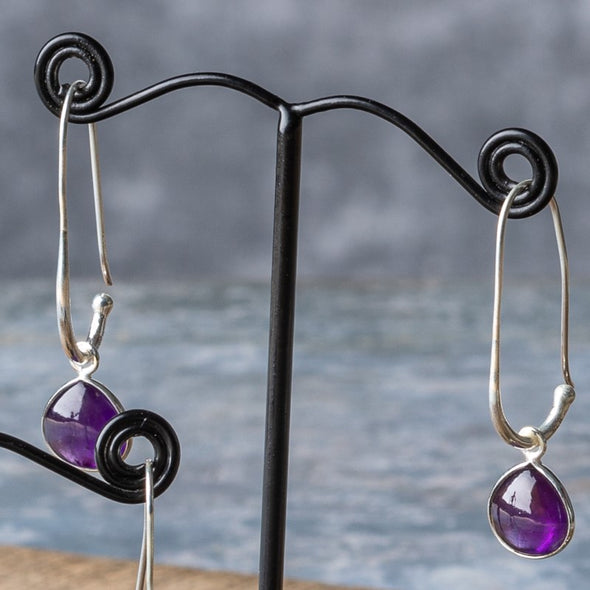 Looped Stone Teardrop Earrings