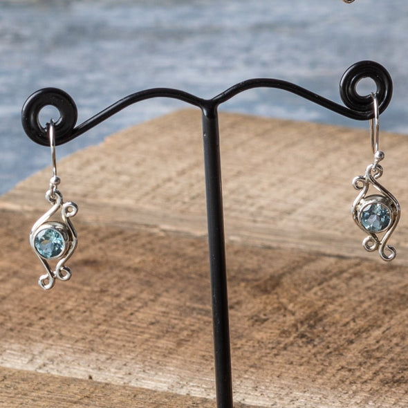 Swirly Stone Earrings