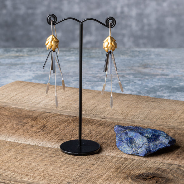 Long Blossom Drop Earrings