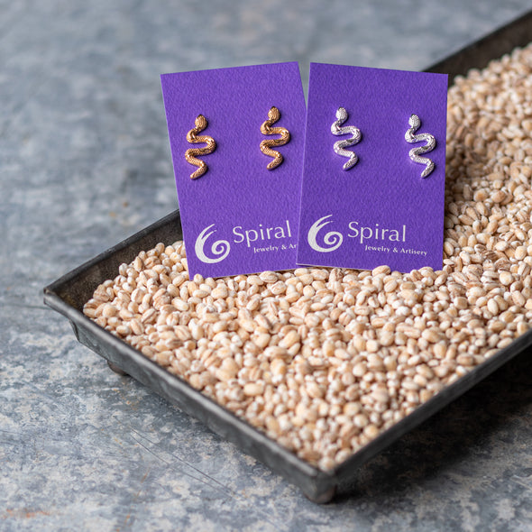 Sinuous Snake Stud Earrings
