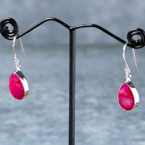 Facet-Cut Teardrop Earrings