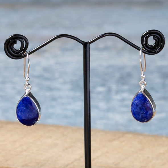 Facet-Cut Teardrop Earrings