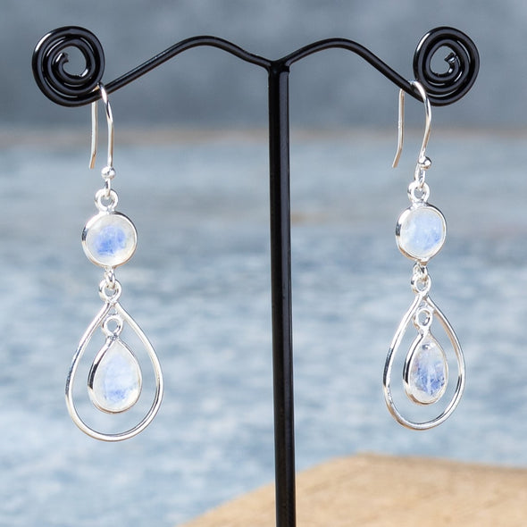 Sparkling Faceted Stone Earrings