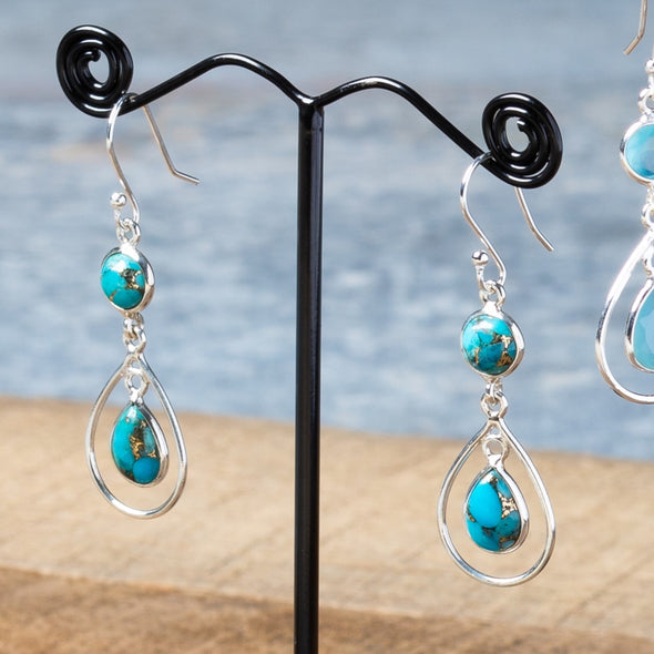 Sparkling Faceted Stone Earrings