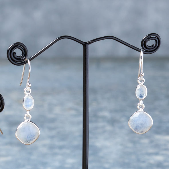 Sparkling Faceted Stone Earrings