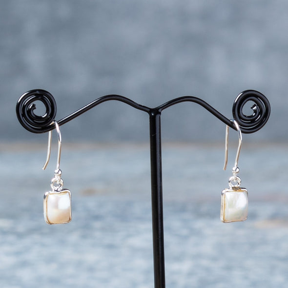 Dainty Rectangle-Cut Stone Drops