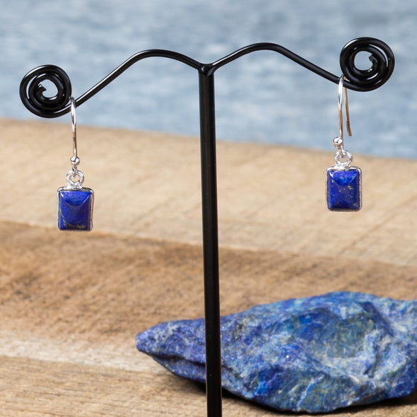Dainty Rectangle-Cut Stone Drops
