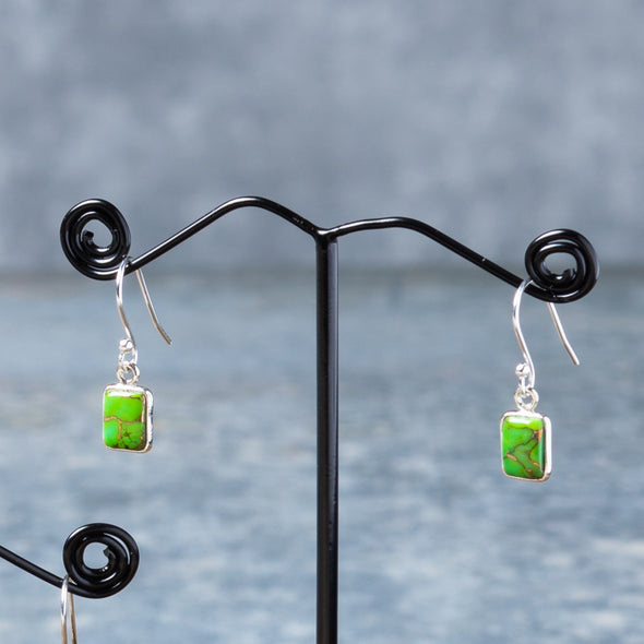 Dainty Rectangle-Cut Stone Drops