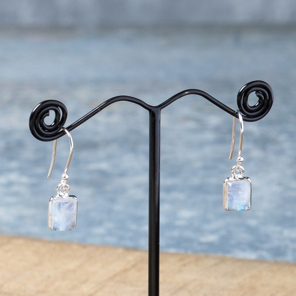 Dainty Rectangle-Cut Stone Drops