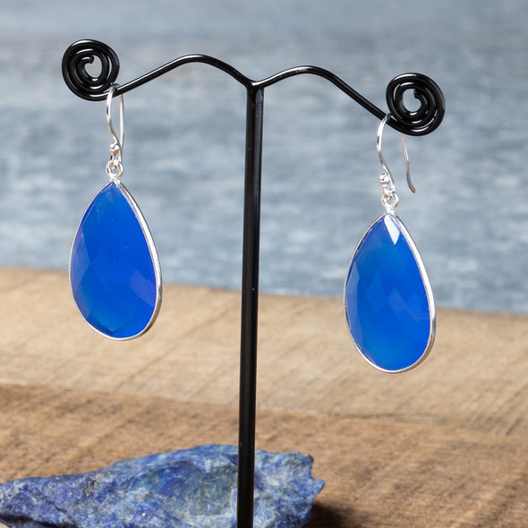 Mosaic-Cut Teardrop Earrings
