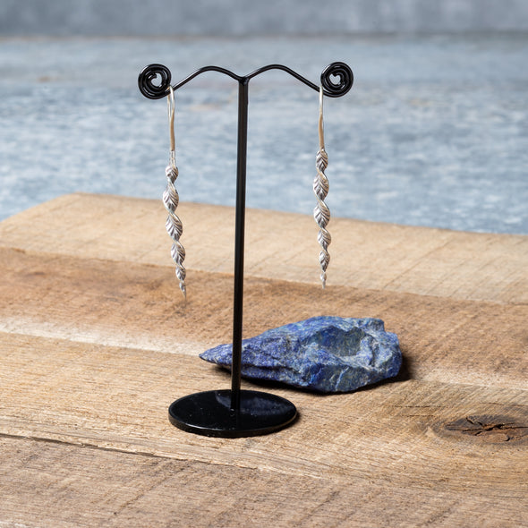 Long Rustic Twist Earrings