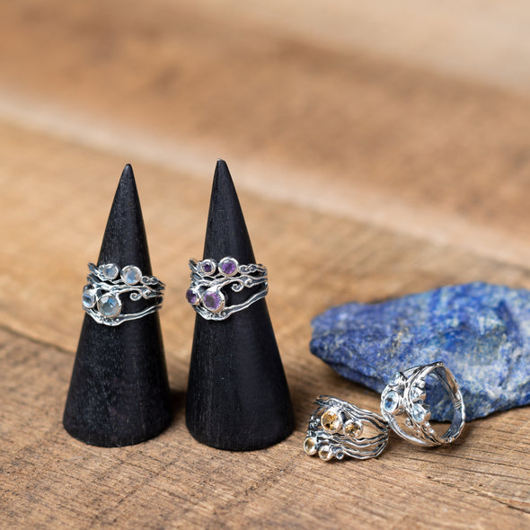 Swirly 4-Stone Ring