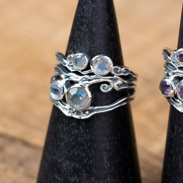 Swirly 4-Stone Ring