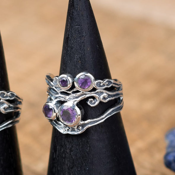 Swirly 4-Stone Ring