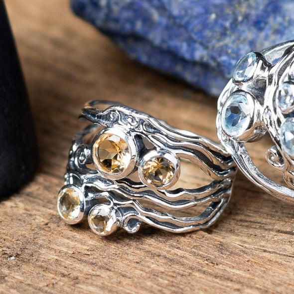 Swirly 4-Stone Ring