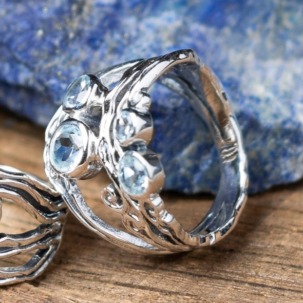 Swirly 4-Stone Ring
