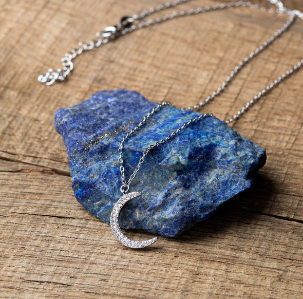 Shimmery Crescent Moon Necklace