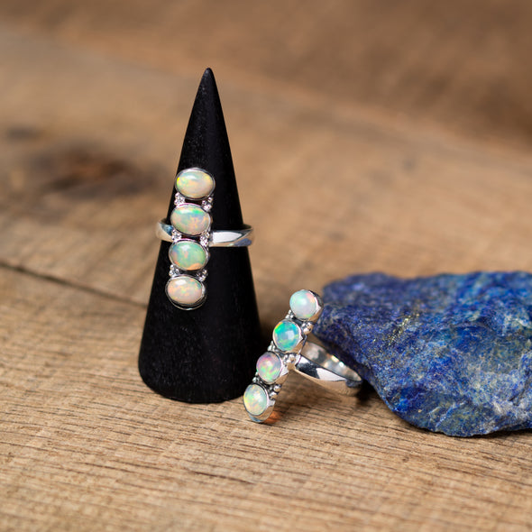 4-Stone Ethiopian Opal Ring
