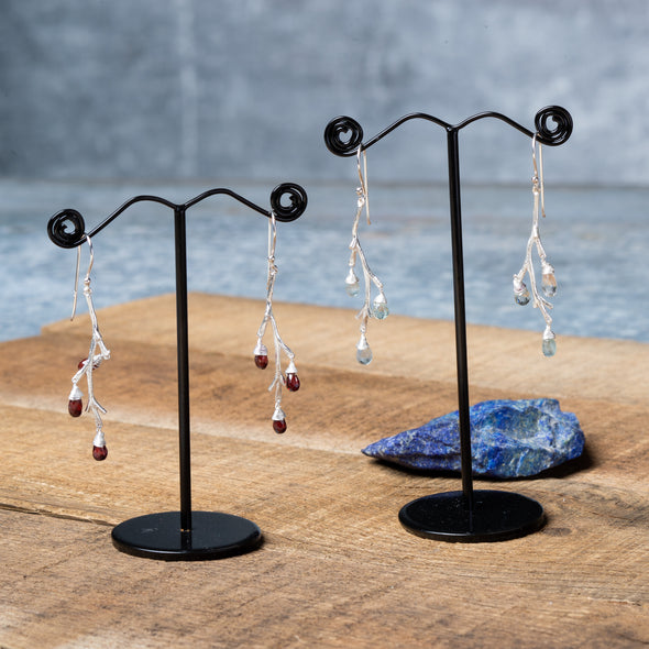 Branched Stone Drop Earrings