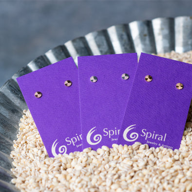 Sparkle Cut Round Studs