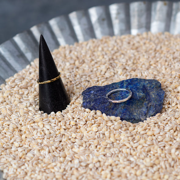 Dainty Hammered Stacker Ring