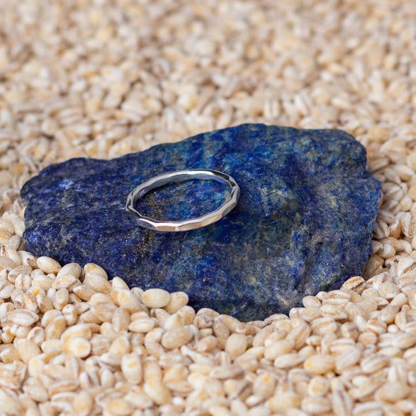 Dainty Hammered Stacker Ring