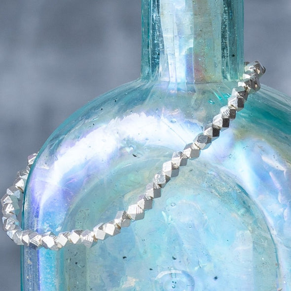 Stackable Stretchy Silver Bracelet