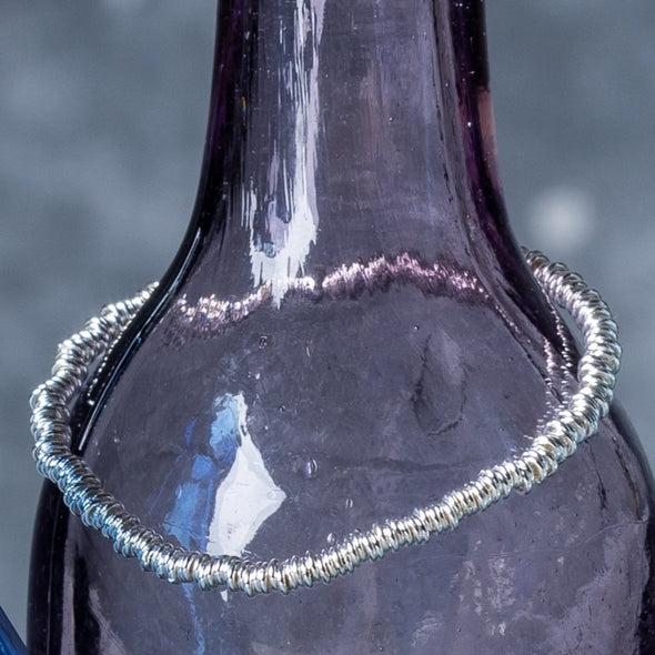 Stackable Stretchy Silver Bracelet