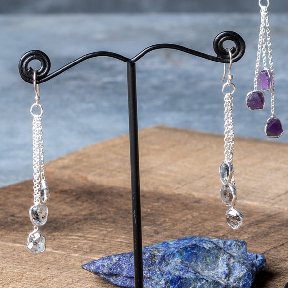 Delicate 3-Drop Earrings