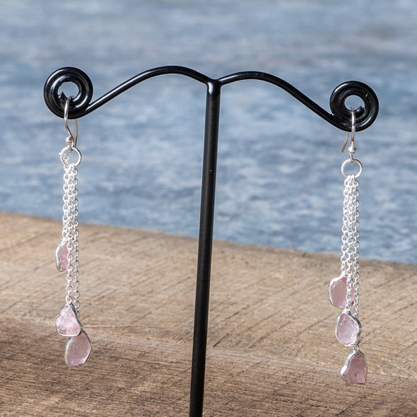 Delicate 3-Drop Earrings
