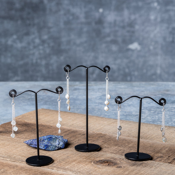 Delicate 3-Drop Earrings